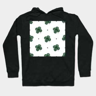 Lucky four leaf clover shamrock print Hoodie